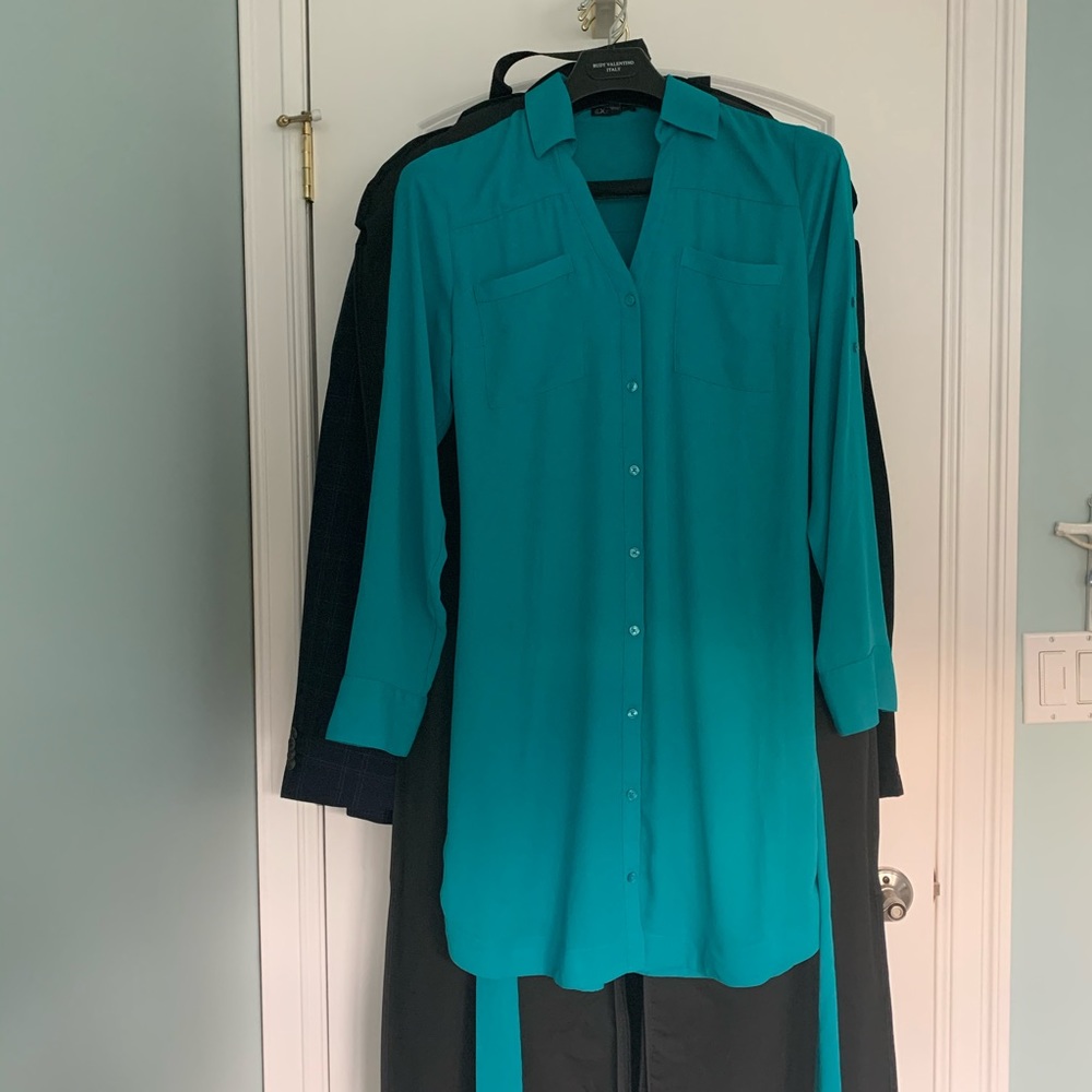 NWOT Express Collared Button Down Shirt Dress - Picture 4 of 4